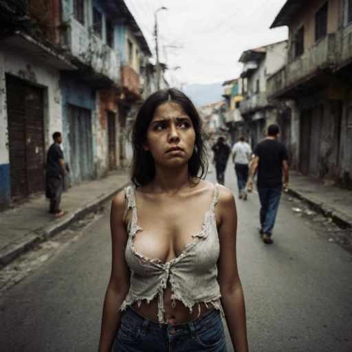 Una strada della favela